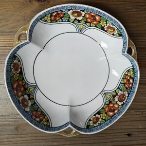 Noritake Vintage Hand Painted China Bowl Serving Dish Gold Trim